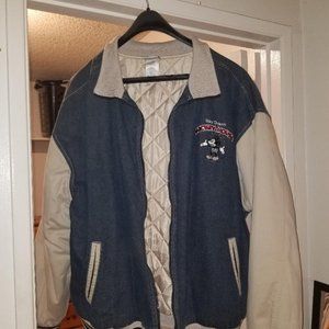 Vintage XXL 2X Mickey Disney Jean Jacket varsity